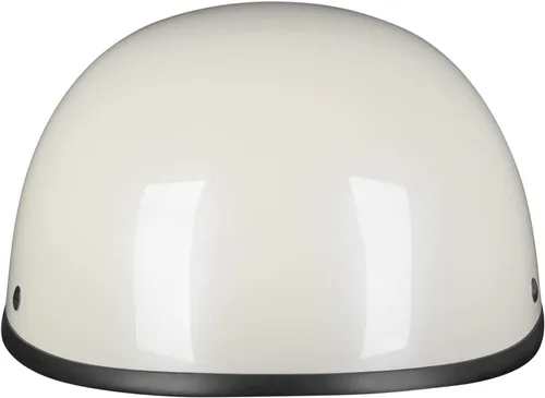 Vista 3 de Casco de media cara para motocicleta con diseño de calavera y crucero, aprobado por DOT Blanco