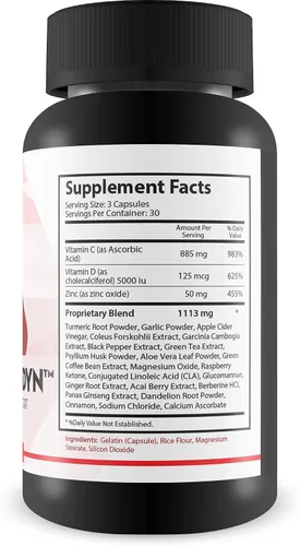 Vista 2 de Pro Glucydyn - Suplemento de apoyo a la salud de Blood S - Ajo, cúrcuma, berberina, té verde + vitaminas, minerales y hierbas - Promueve la salud