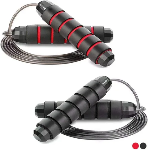 Vista 9 de Redify Cuerda de saltar, cuerdas de saltar para fitness, para mujeres, hombres y niños, cuerda de salto de velocidad para entrenamiento