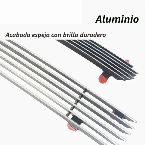 Vista 4 de Insertos de parrilla frontal compatibles con 99-02 Silverado 1500/00-06 Tahoe/Suburban, parrilla principal superior de billete cromado 2000 2001