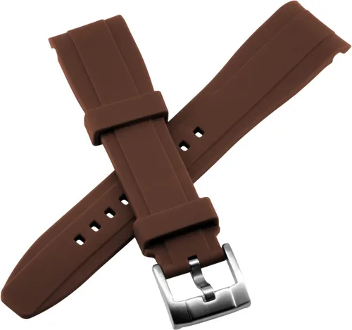 Vista 4 de YISIWERA Correa de reloj de silicona de alta calidad con extremos curvados universales de goma para hombres y mujeres de 0.709in, 0.787in, 0.866in