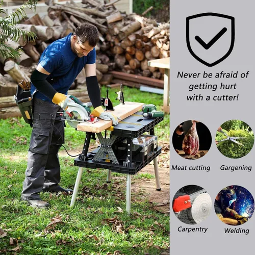 Vista 4 de REDANHA Arm Protection Sleeves Level 5 Protection Cut Burn Resistant Sleeve Anti Abrasion Forearm Cover Protector