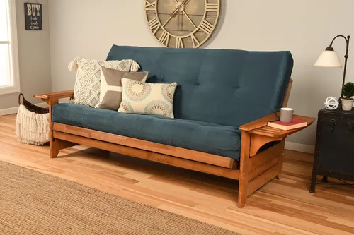 Vista 15 de Kodiak Furniture Futón Phoenix con colchón de tela canadiense en marrón/Barbados
