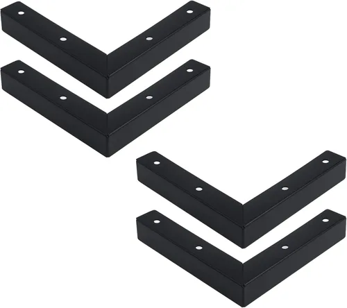Vista 11 de Geesatis 4 patas doradas para muebles de diseño minimalista, patas de metal para muebles de 4.3 pulgadas de longitud para gabinete, sofá, mesa