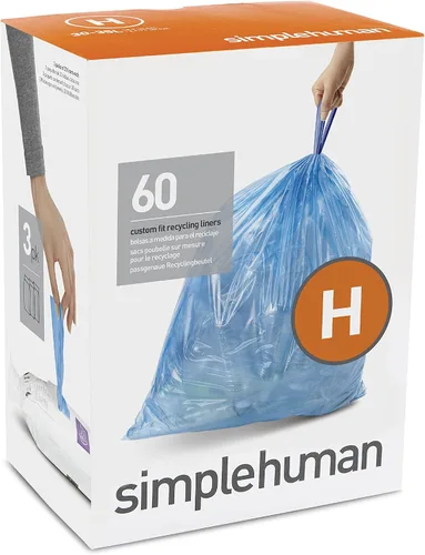 Vista 22 de simplehuman Forro para bote de basura de ajuste personalizado, 45 litros/12 galones, 20 unidades (paquete de 2)