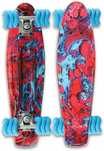 Vista 8 de Shark Wheel 22.5" Polyboard Skateboard – Slim & Flexible Cruiser with 60 mm Shark Wheels for a Smooth Ride Black Tide