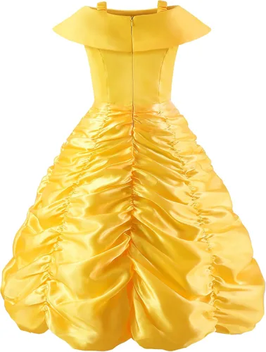 Vista 2 de Ohlover Little Girls Princess Off Shoulder Layered Costume Dress with Accessories