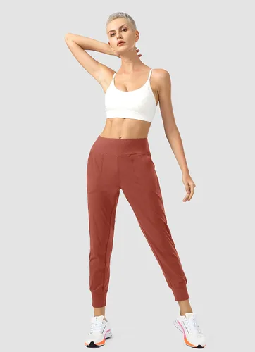 Vista 5 de Soothfeel - Pantalones deportivos para mujer con bolsillos de cremallera y cintura alta, pantalones deportivos para entrenamiento y yoga