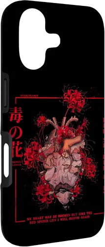 Vista 3 de Carcasa estética para iPhone 17, diseño de lirio de araña roja o Higanbana en Japón