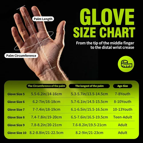 Vista 6 de Guantes de portero de fútbol con protección para los dedos para prevenir lesiones, agarre fuerte para enfrentamientos difíciles, guantes de portero