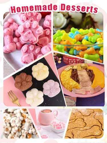 Vista 7 de Moldes de Silicona Caseros para Golosinas de Perros - Cortadores de Galletas para Golosinas de Perros - Recetas de Golosinas para Perros, Moldes