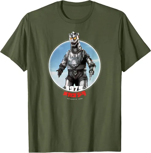 Vista 47 de Godzilla Mechagodzilla 1975 Icons of Toho T-Shirt Asphalt Grey