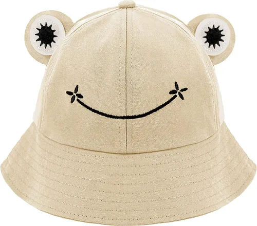 Vista 7 de Haoohu Gorra de algodón para adultos, diseño de rana, sombrero de sol para fiesta de disfraces