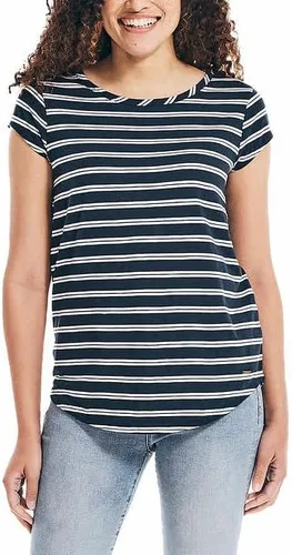 Vista 4 de Nautica Camiseta Slub Mujer Color Rayas Azules Talla XXL, Azul