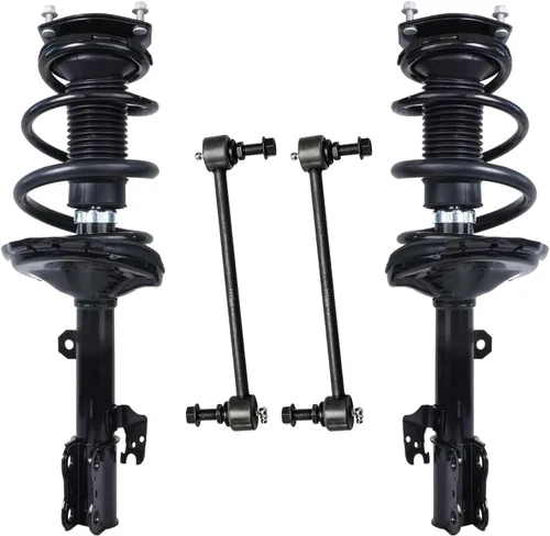 Vista 45 de Detroit Axle - 4 barras estabilizadoras de puntales delanteros para Kia Forte Koup 10-13 12-13 Forte5, puntales y barras estabilizadoras de resorte