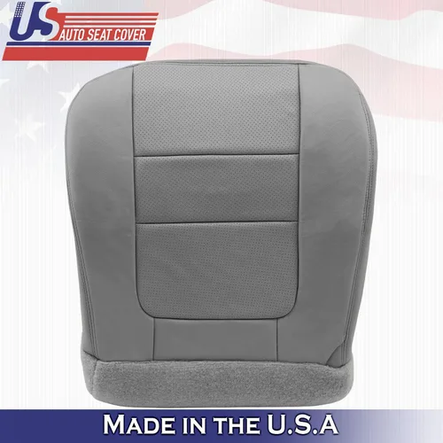 Vista 8 de 2001 para Ford F550 Lariat conductor pasajero parte inferior perforada cuero asiento cubierta gris