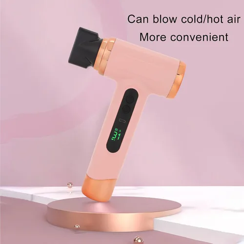 Vista 5 de Secador de pelo inalámbrico, 15600 mAh profesional con boquilla, para viajes (rosa)