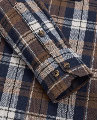 Vista 6 de Lion Nardo Camisas de Franela a Cuadros para Hombre de Manga Larga Camisas de Vestir para Hombre Casuales con Botones Abajo Tallas Grandes