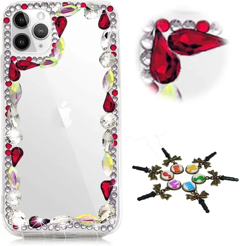 Vista 9 de Sparkle - Funda para teléfono compatible con Samsung Galaxy Note 20, elegante, hecha a mano, con diamantes de imitación en 3D, diseño de diamantes