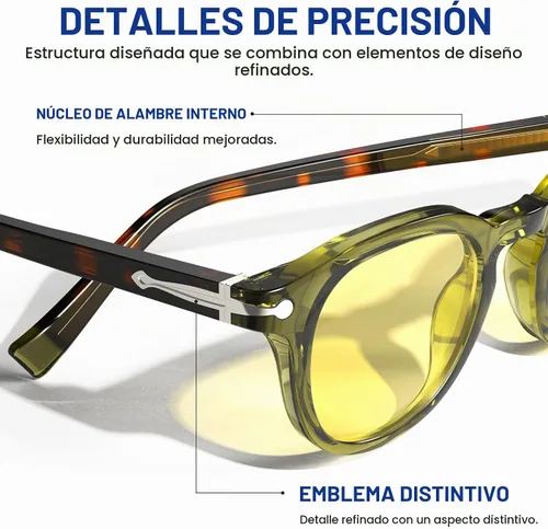 Vista 3 de Round Computer Glasses Yellow Tint Gaming Blue Light Blocking LETO Turquoise/Tortoise
