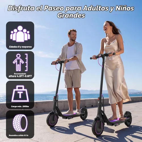 Vista 5 de Aovowheel Scooter eléctrico para adultos, plegable E Scooter Conmuting