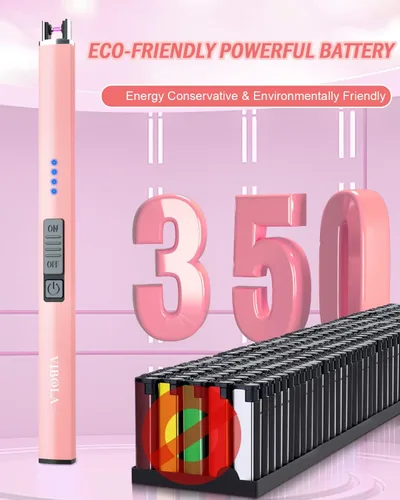 Vista 2 de Encendedor eléctrico recargable de velas de plasma de arco, sin llama, resistente al viento, encendedor USB, protección de seguridad múltiple