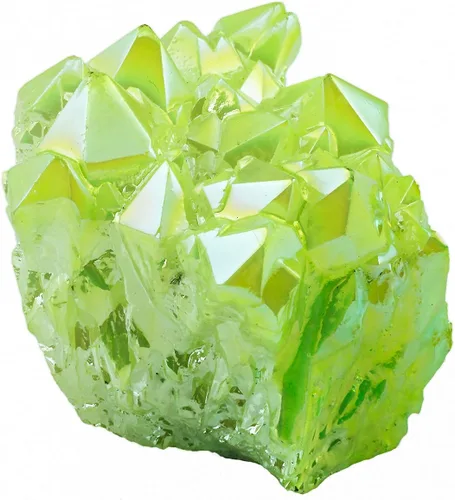 Vista 13 de Rockcloud - Escultura de cristal de cuarzo arcoíris con recubrimiento de titanio, geoda natural, druzy, piedra preciosa para decoración del hogar