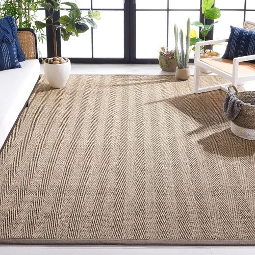 Vista 37 de Safavieh Colección de fibra natural NF115P - Alfombra (fibra natural), color gris, Fibras naturales