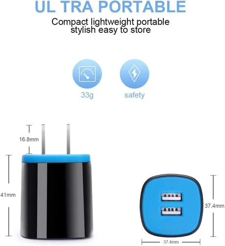Vista 5 de Cargador tipo C de carga rápida, cargador de pared bloque enchufe, cable de carga rápida tipo C Android USB C para teléfono, cable de carga de 6