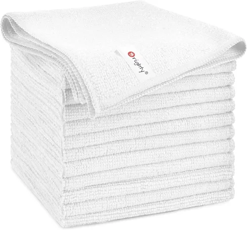 Vista 25 de Orighty Paño de Limpieza de Microfibra Negro, Paquete de 150 Unidades de Suministros de Limpieza Altamente Absorbentes, Trapos de Limpieza de Cocina