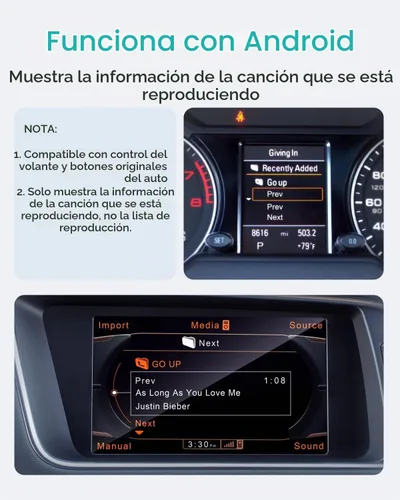 Vista 5 de Adaptador Bluetooth para Audi MMI 2G con puerto AMI, receptor Bluetooth