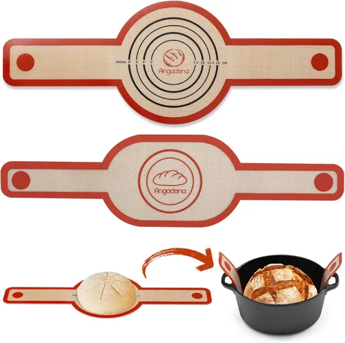 Vista 12 de honda de pan de silicona ovalada y redonda - antiadherente y fácil de limpiar reutilizable ovalada de silicona para horno holandés Con asas largas