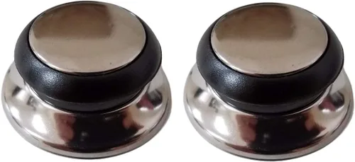 Vista 6 de 6099 - Tapa universal de repuesto para olla de cocina, mango de pomo, color negro y plateado (1)