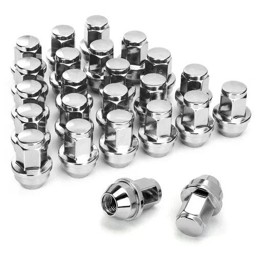 Vista 21 de Dynofit Tuercas de llanta OEM de 0.472 in x 1.5 para fusión 2005-2021, Escape 2001-2026, enfoque 2008-2018, tuercas de rueda de estilo de una pieza