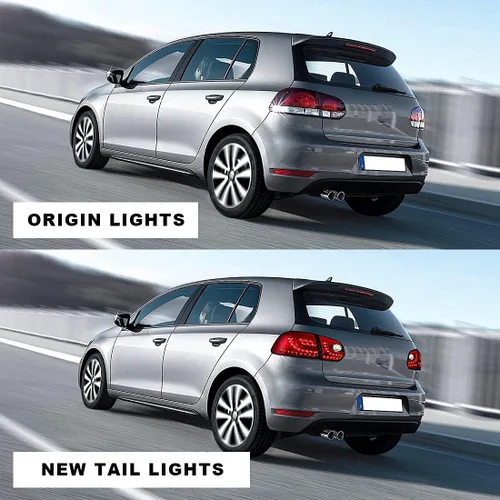Vista 4 de ROXX Conjunto de luces traseras LED para Volkswagen Golf 5/GTI 2006, 2007, 2008, 2009, 2009, luces traseras de repuesto para Volkswagen Rabbit