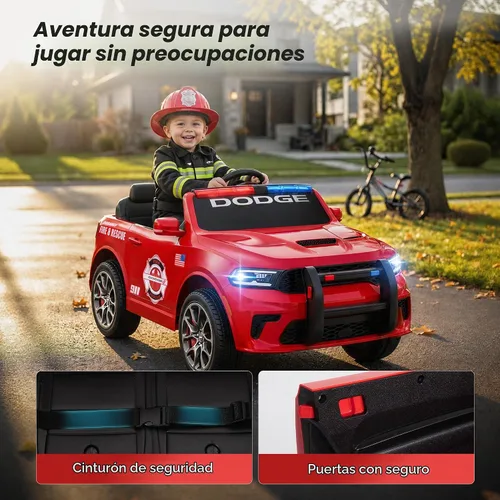 Vista 11 de Licensed Dodge Durango Pursuit 12V Fire & Rescue Ride On Car