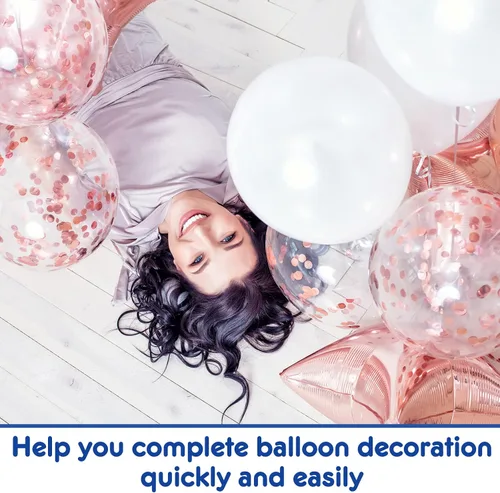 Vista 6 de Paquete de 2 herramientas para rellenar globos, alicates expansores de globos con apertura elástica de 4 vías para rellenar pétalos de lentejuelas