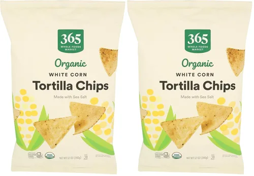 Vista 14 de 365 by Whole Foods Market, Chips de tortilla de maíz azul orgánico, 12 onzas