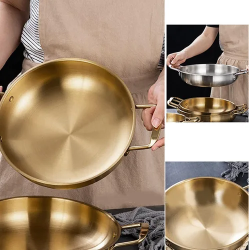 Vista 5 de PENO Olla de ramen, olla de fideos de acero inoxidable, oro para uso doméstico
