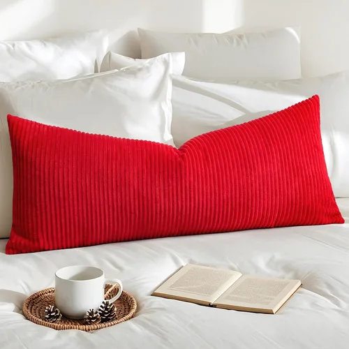 Vista 32 de Artscope Fundas de Almohada de Pana a Rayas Acogedoras Súper Suaves Decorativas Cuadradas Fundas de Almohada Fundas de Cojín para Sofá Sofá Amarillo