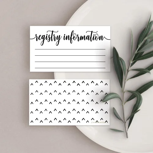 Vista 9 de 50 tarjetas de registro - Baby Shower o despedida de soltera - Insertos de invitación