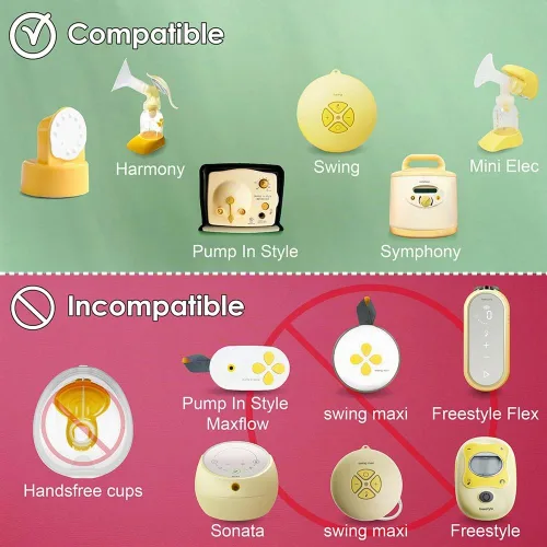 Vista 2 de Nenesupply Válvulas de membranas compatibles con piezas de extractor de leche Medela, no piezas de repuesto originales de membrana Medela