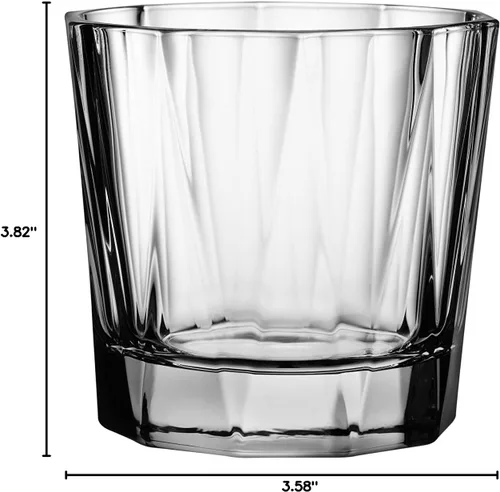 Vista 6 de NUDE GLASS NUDE - Juego de 4 vasos de whisky Hemingway de 11.25 onzas, sin plomo, cristal anticuado