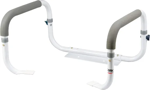 Vista 8 de Carex Marco de seguridad para inodoro, rieles de seguridad para inodoro con ancho ajustable, rieles de inodoro para ancianos, discapacitados,