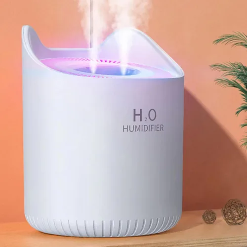 Vista 5 de Humidificadores Humidificador para dormitorio, habitación de bebé, 4.5L, humidificador de aire silencioso con luz nocturna, 2 boquillas, apagado