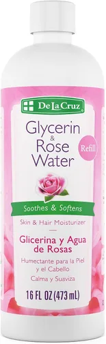 Vista 11 de De La Cruz Agua de rosas y glicerina para rostro - Tónico facial de agua de rosas e hidratante para piel y cabello, 8 fl oz (8.0 fl oz) - 3 botellas
