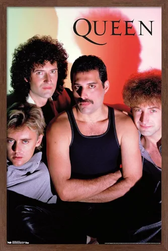 Vista 9 de Trends International Queen - Póster de pared en concierto, 14.725 x 22.375 pulgadas, versión enmarcada de madera de granero Versión enmarcada