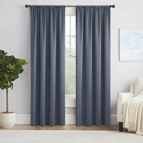 Vista 21 de Eclipse Thermapanel Cortina lisa de ventana moderna para oscurecer la habitación, con bolsillo para cortinero, para dormitorio (1 panel), 54 x 63