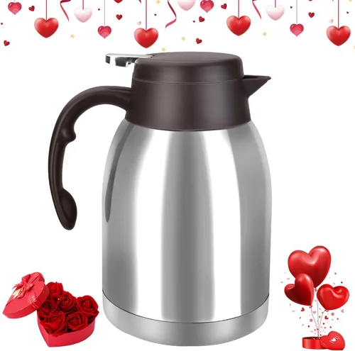 Vista 8 de 54oz Thermal Coffee Carafe, Stainless Steel Insulated Vacuum Coffee Carafes Bronce