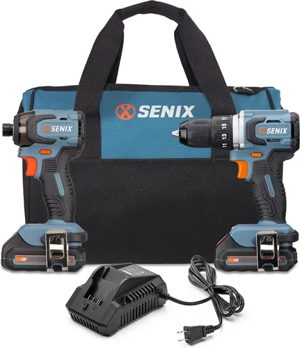 Vista 5 de SENIX Llave de impacto inalámbrica de 20 voltios máx.* 1/2 pulgada, 550 pies-libras. Par máximo, 4000 RPM máximo, modo de 3 velocidades, motor sin